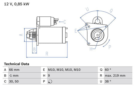 Bosch 0986010310 Starter - 1
