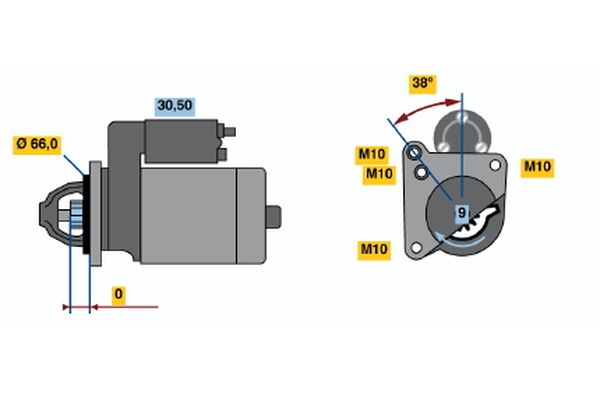 Bosch 0986010310 Starter - 2