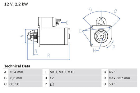 Bosch 0986010590 Starter - 1