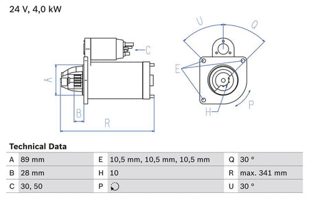 Bosch 0986011290 Starter - 1