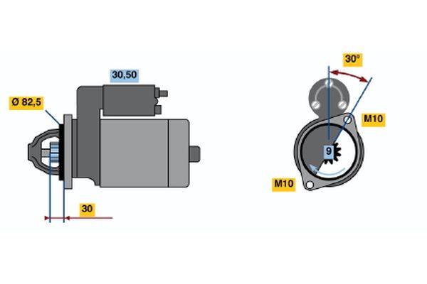 Bosch 0986013010 Starter - 2