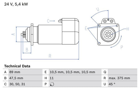 Bosch 0986013260 Starter - 1