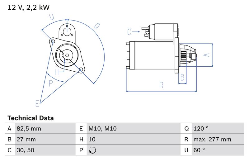 Bosch 0986013910 Starter - 1