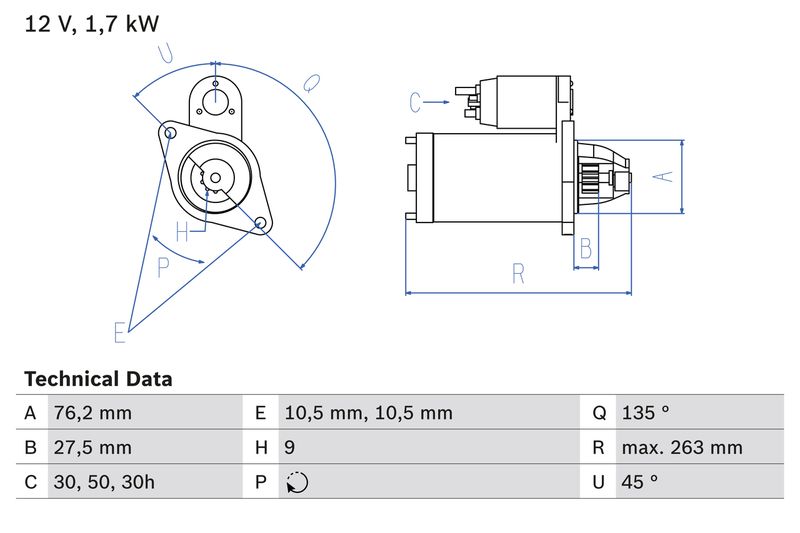 Bosch 0986014890 Starter - 1