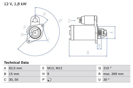 Bosch 0986016240 Starter - 1