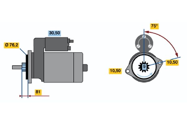 Bosch 0986016250 Starter - 2