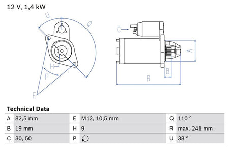 Bosch 0986016890 Starter - 1