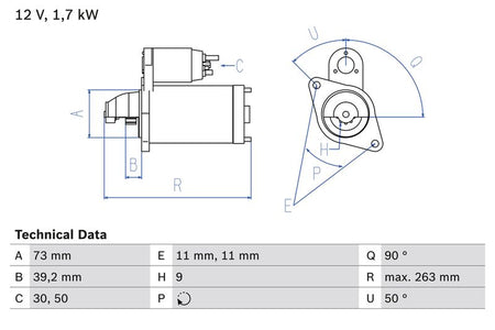 Bosch 0986017440 Starter - 1
