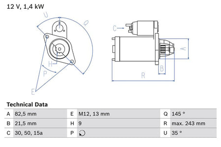 Bosch 0986018190 Starter - 1
