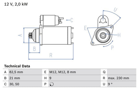 Bosch 0986018380 Starter - 1