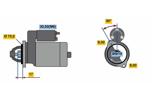 Bosch 0986018570 Starter - 2