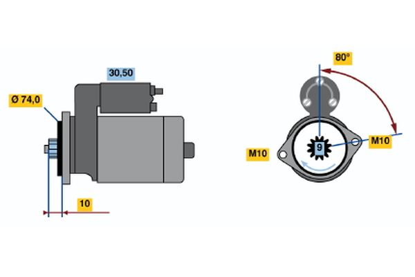 Bosch 0986018701 Starter - 2