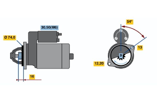 Bosch 0986018830 Starter - 2
