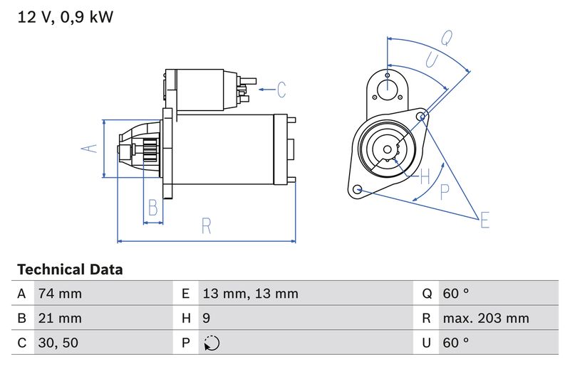 Bosch 0986018840 Starter - 1