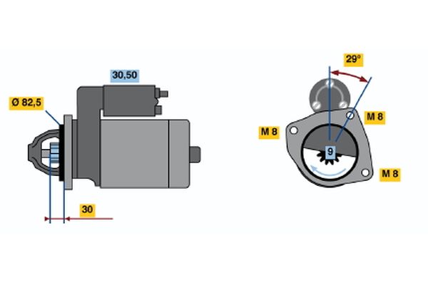 Bosch 0986018950 Starter - 2