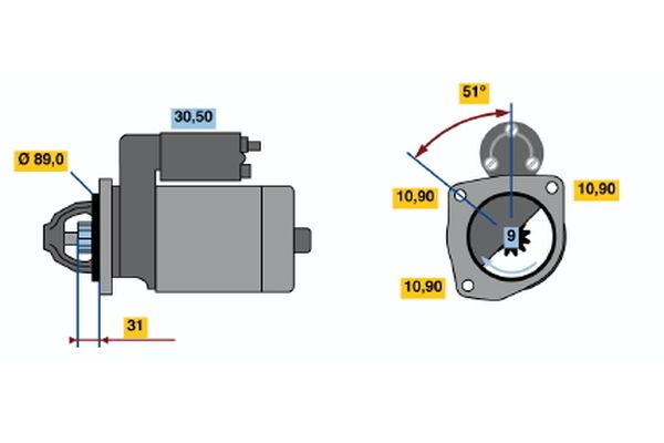 Bosch 0986019020 Starter - 2