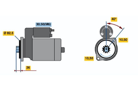 Bosch 0986019820 Starter - 2