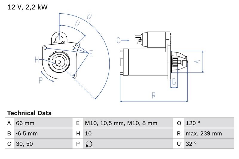 Bosch 0986020141 Starter - 1
