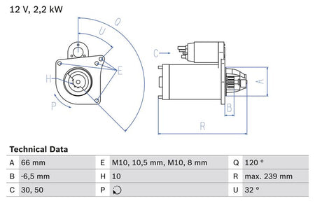 Bosch 0986020141 Starter - 1