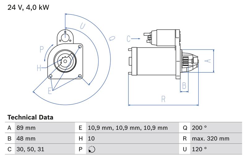 Bosch 0986020170 Starter - 1