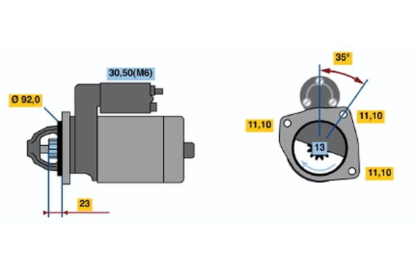 Bosch 0986020181 Starter - 2