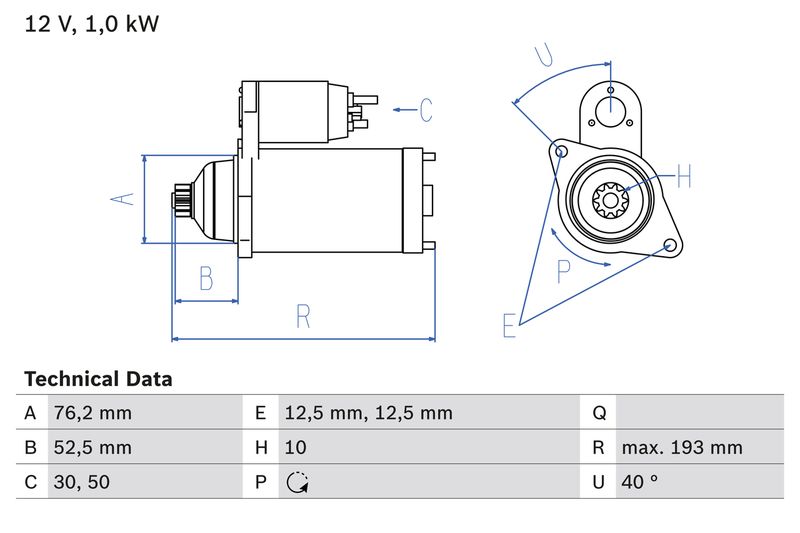 Bosch 0986020780 Starter - 1