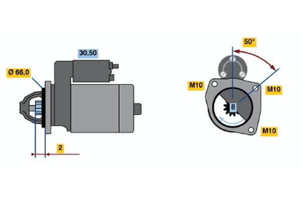 Bosch 0986021051 Starter - 2