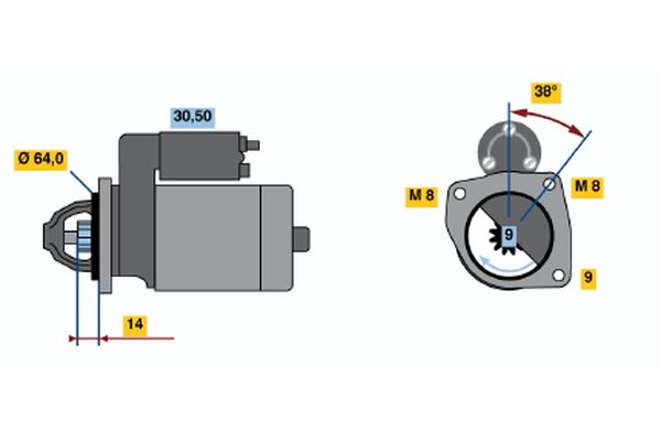 Bosch 0986021590 Starter - 2