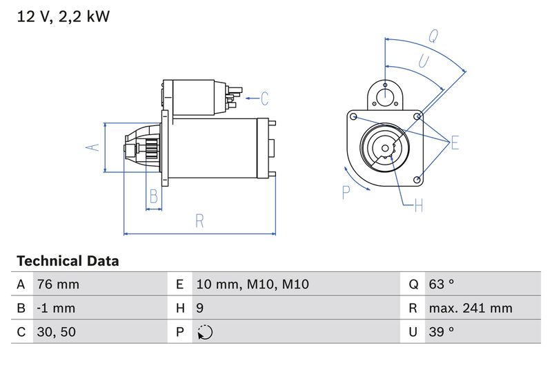 Bosch 0986021620 Starter - 1