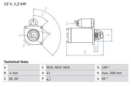 Bosch 0986021671 Starter - 1
