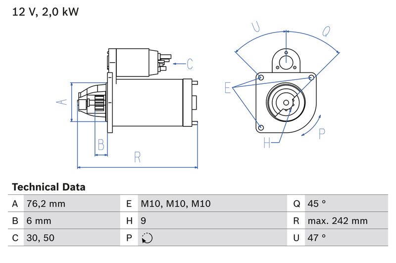 Bosch 0986021820 Starter - 1