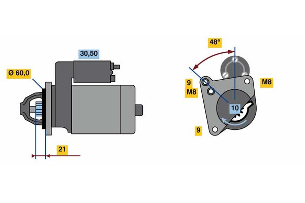 Bosch 0986021970 Starter - 2