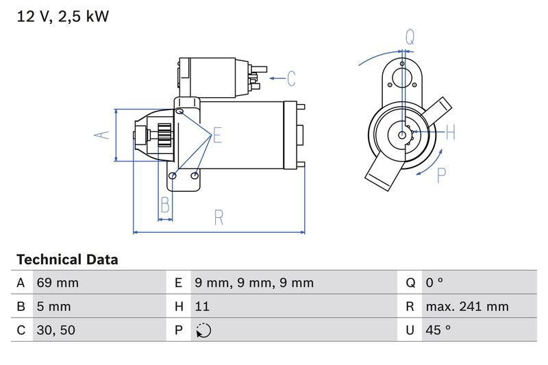 Bosch 0986022020 Starter - 1