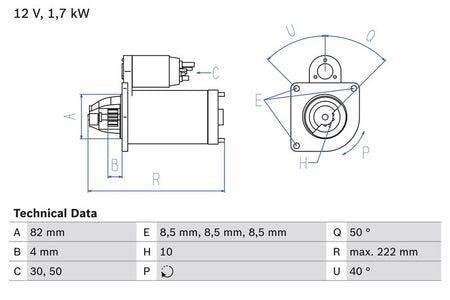 Bosch 0986022061 Starter - 1