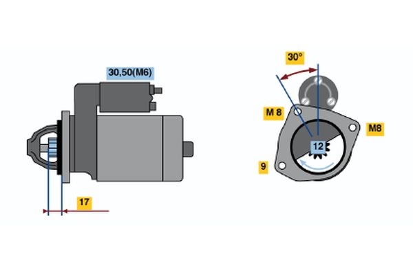 Bosch 0986022121 Starter - 2