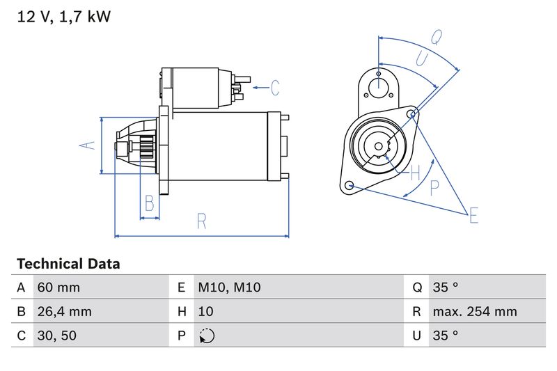 Bosch 0986022240 Starter - 1