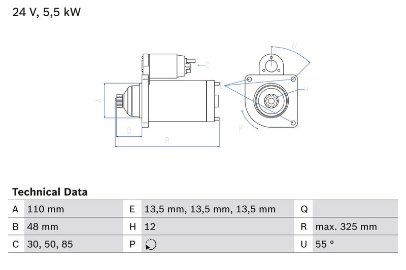 Bosch 0986022260 Starter - 1