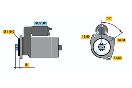 Bosch 0986022260 Starter - 2