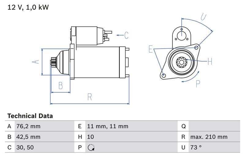 Bosch 0986022290 Starter - 1