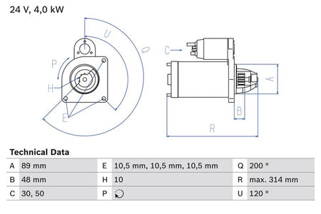 Bosch 0986022400 Starter - 1