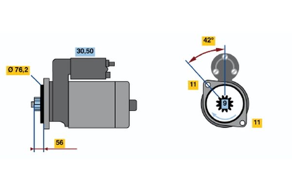 Bosch 0986022470 Starter - 2