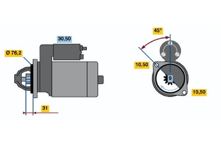 Bosch 0986022500 Starter - 2
