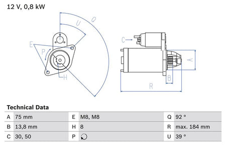 Bosch 0986022601 Starter - 1