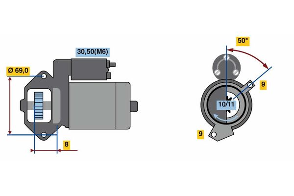 Bosch 0986022670 Starter - 2