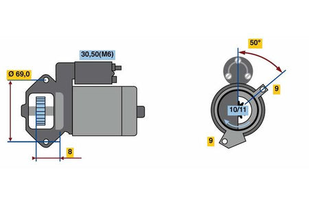 Bosch 0986022670 Starter - 2