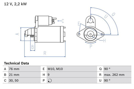 Bosch 0986022710 Starter - 1