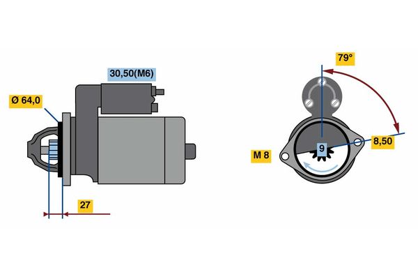 Bosch 0986022730 Starter - 2
