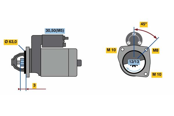 Bosch 0986022800 Starter - 2