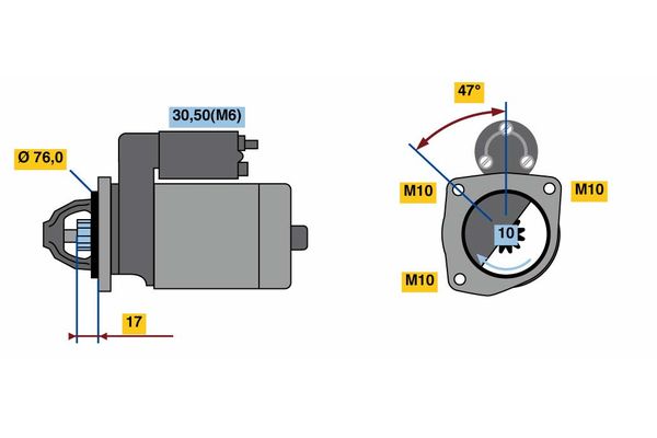 Bosch 0986022840 Starter - 2