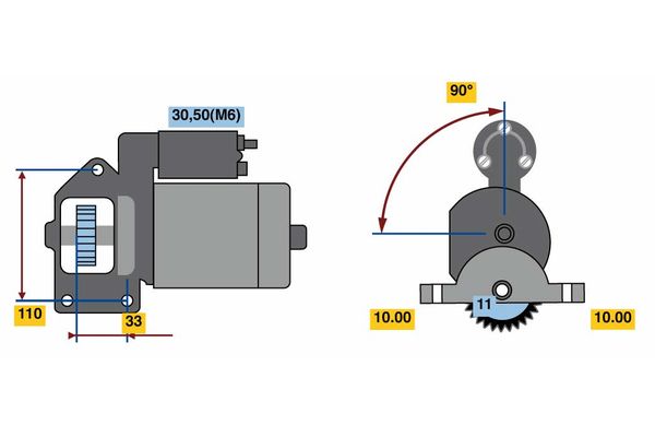 Bosch 0986022850 Starter - 2